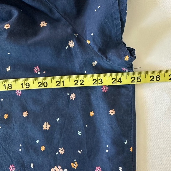 St. John's Bay Blue Ruffled V-Neck Blouse (747) - Picture 9 of 9